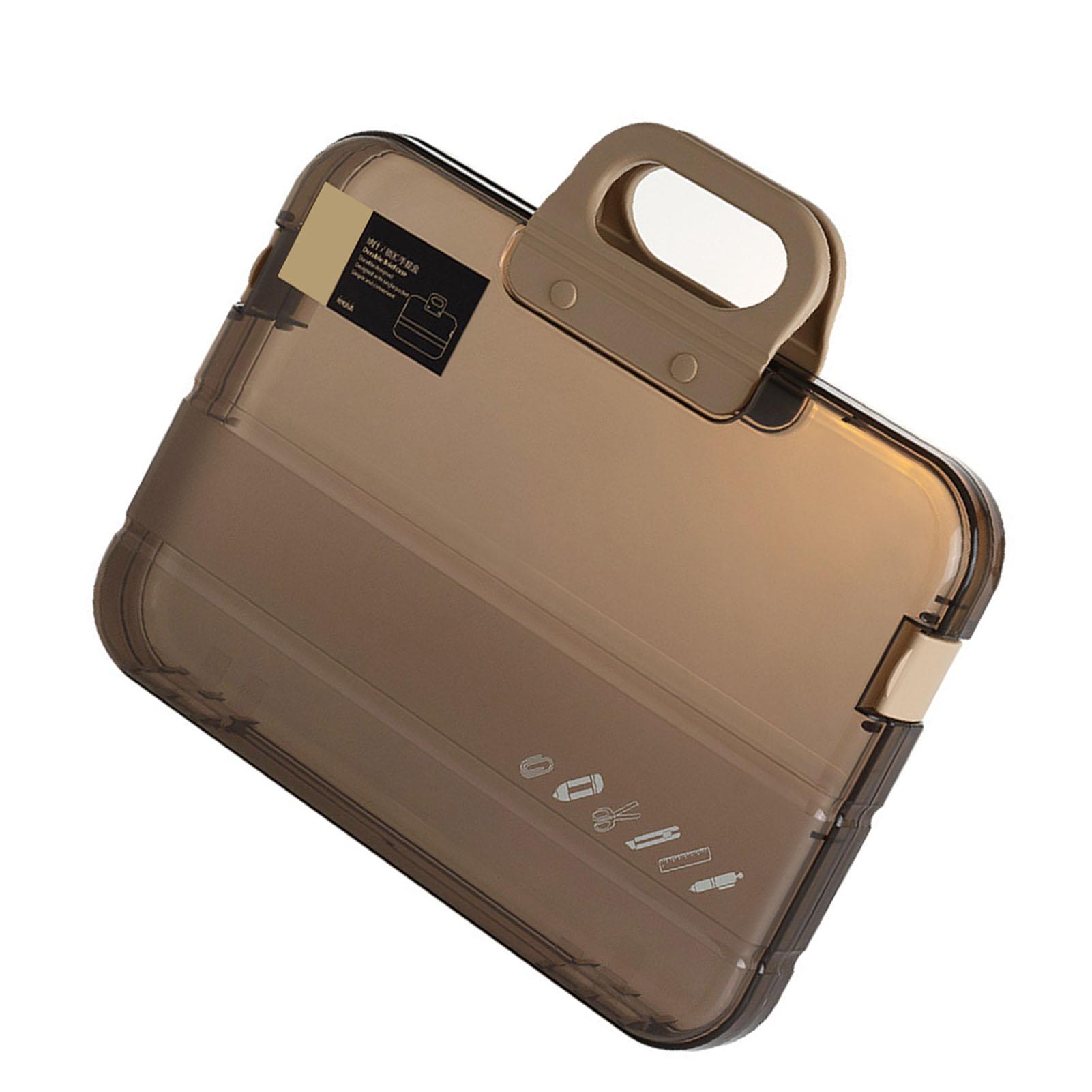 

Прозрачный чехол для документов, многоцелевой, большой емкости, пыленепроницаемый, водонепроницаемый, портативный чехол для файлов формата А4 кофейный