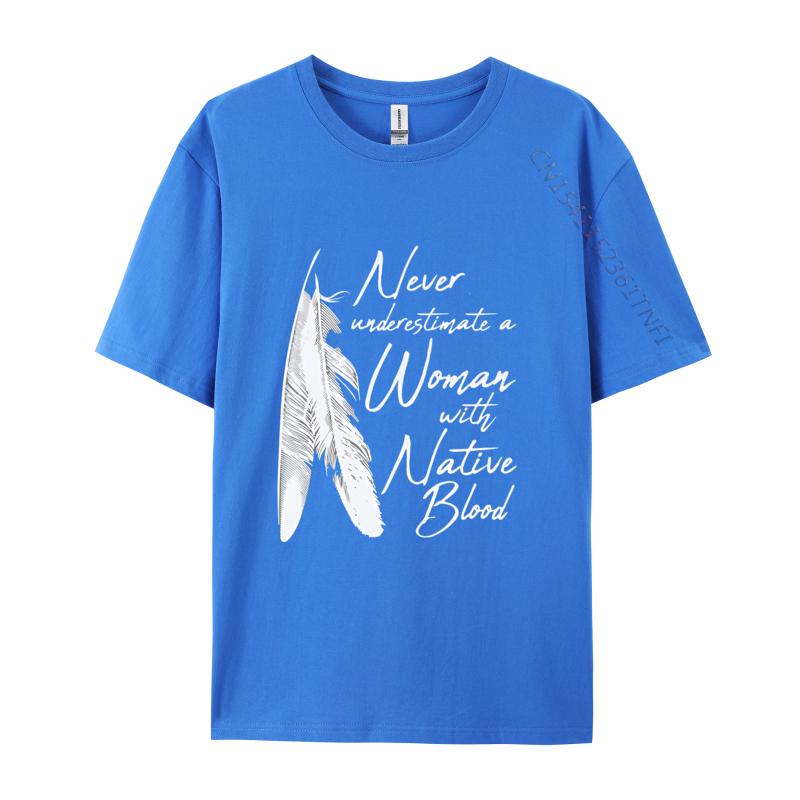 Native American A Woman With Native TShirt Cotton Men T Shirt Leisure T Shirts Casual On Sale Aesthetic Tshirt