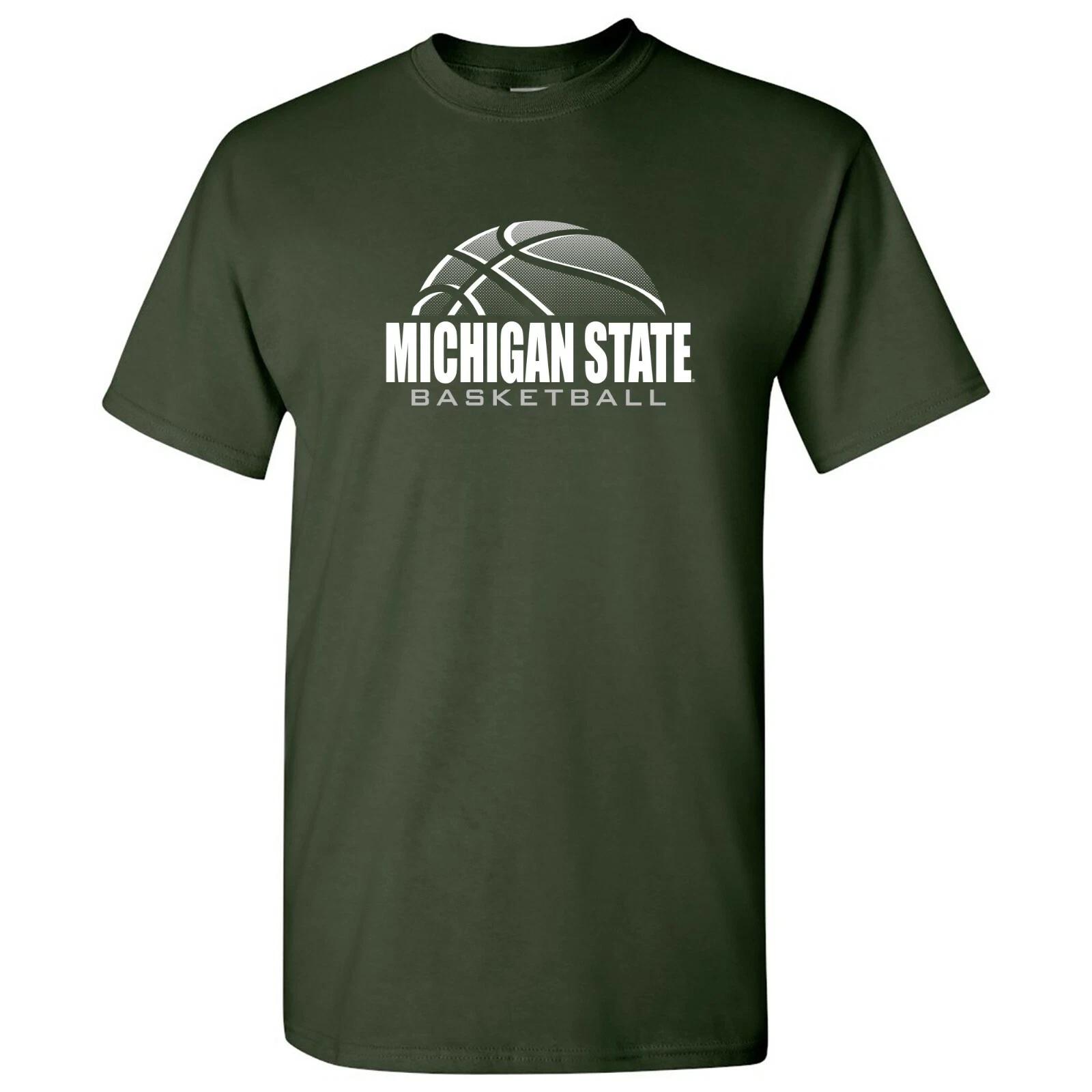 Michigan State Spartans Basketball Shadow Short Sleeve T-Shirt - Forest 2XL