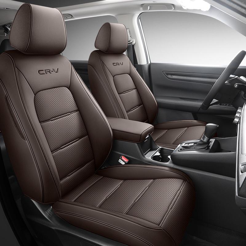 Universal Leather Car Seat Cover: Full Wrap, All-Season, Five-Seat Compatible