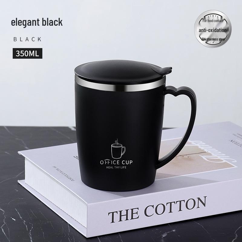 

Изолированная кофейная кружка из нержавеющей стали 304 с крышкой - Двухслойная, портативная, цветная чашка для офиса или использования на открытом воздухе. 350ml