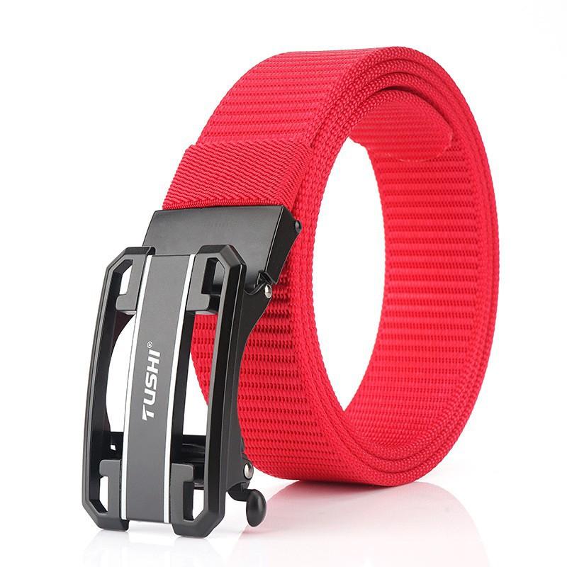 2019 Automatic Buckle Nylon Belt Casual All-matching Jeans Inner 3.5cm Men's