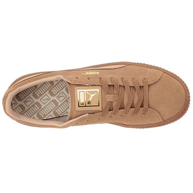 Puma Suede Platform Comfortable Low-Top Sneakers Women Sneakers Brown 363559-03