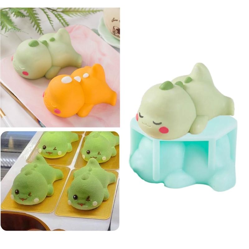 Statua Dinozaura Silikonowe Formy do Czekolady Formy do Ciasta Formy do Fondantu Formy 3D Dinozaur Formy do Świec do Żywicy Epoksydowej Świeca Mydło