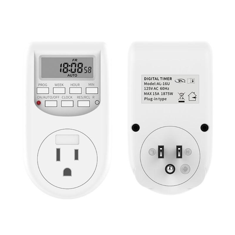 High Capacity Timer Outlet Featuring Digital Display Easy Operation for Appliances 1875W 125V Voltages NEMA Compatible