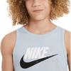 Nike Sportswear Essentials Logo Print Crew Neck Sleeveless Soft Comfortable Casual Sports Kids Tops Light-Army-Blue FV5325-440