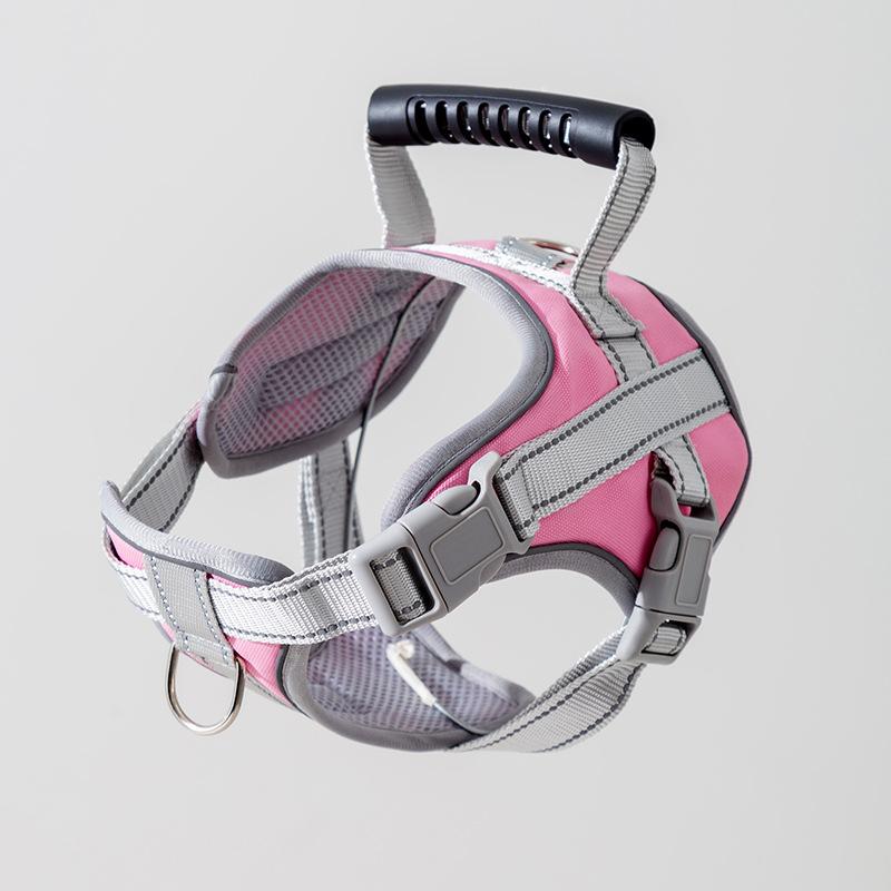 Dog Leash Vest Type Large Dog Explosion-proof Punch Velcro Chest Strap Labrador Walking Dog Leash Dog Chain