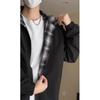 Herren Retro Gitter-Patchwork Jacke - Frühling/Herbst, Amerikanischer Reverskragen, Ohne Kapuze, Partnerlook