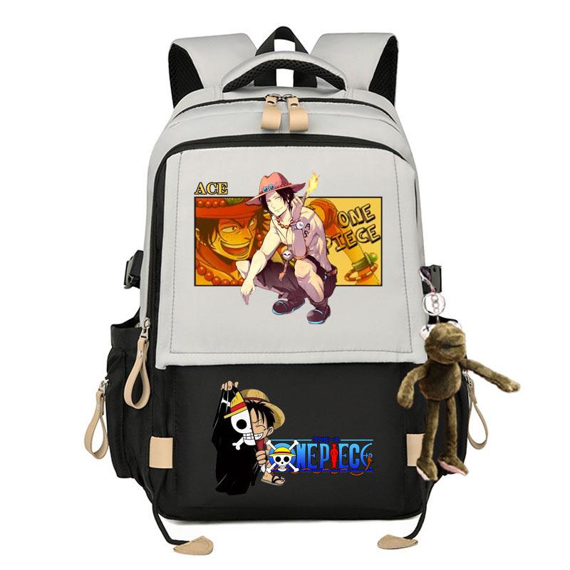 Zaino elegante di grande capacità a tema One Piece per studenti. 7529