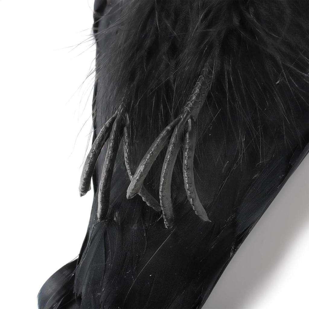 Simulatie Kraai Beeld Levensgroot Realistisch Kraai Beeld Decoratieve Halloween Dier Vogel Beeldje Voor Portiek Tuin Buiten