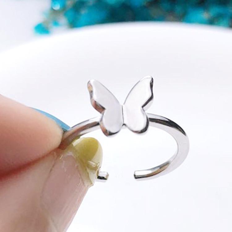 

925 Sterling Silver Butterfly Rings For Women Wedding Jewelry Gift Female Accessories Wholesale Cheap resizable