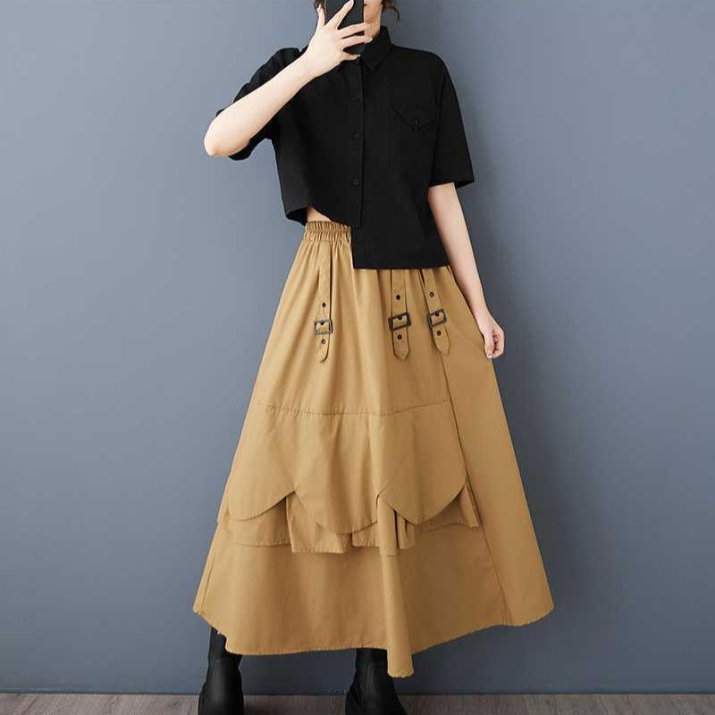Spring Women's Irregular Patchwork Skirt