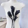 3D Fabric Flower Appliques Handmade Clothing Accessories Sweater Dress Sewing on Flower for Crafting Formal Costume