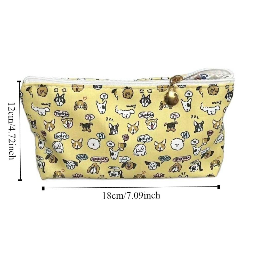 Large Capacity Puppy Print Pencil Case Desktop Storage Puppy Pencil Pouch Dog Pencil Bag  Children