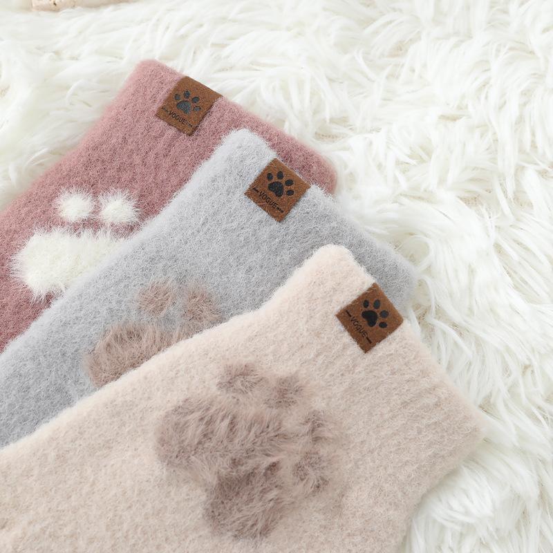 Gloves women's new winter thickened warm winter cute student cycling driving cold wool gloves