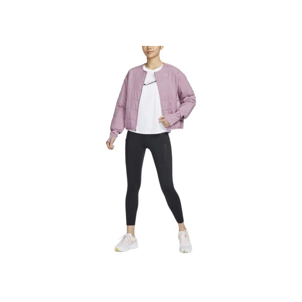 Nike Therma-Fit Swift Leichte Langarm-Laufjacke ohne Kapuze für Damen Jacke Grau Lila Rot FB7512-523