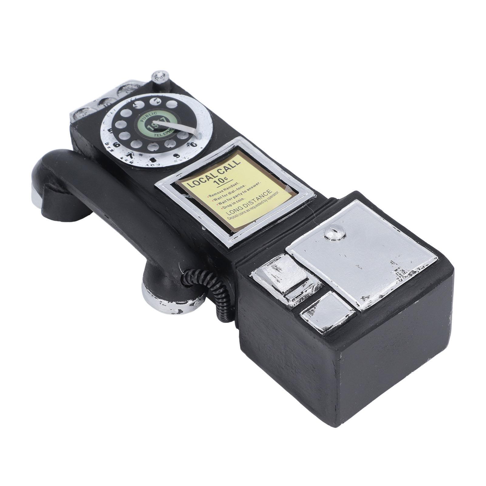 

Vintage Wall Mounted Telephone Ornament Innovative Lifelike Wall Telephone Decoration for Coffee Shop