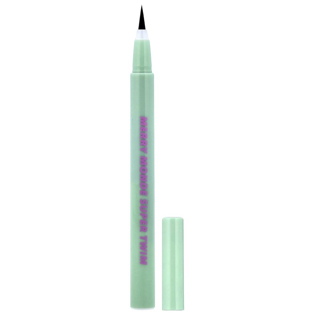 merrymonde Super Twinm Pen Eyeliner, 01 Vivid Black, 0.5ml (0.02fl Oz)