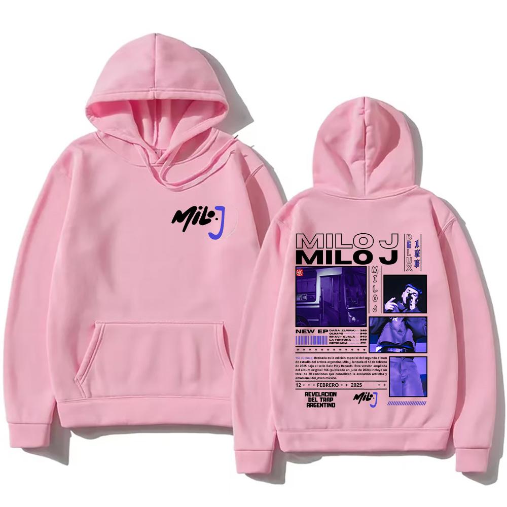Milo J Mikiny Rapper Milo J Merch Mikiny Módní Dámské Pánské Nový Design Oblečení Grafický Potisk High Street Pulovry Ležérní