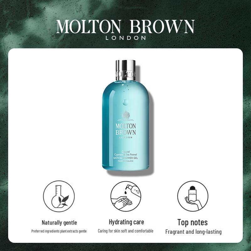 Molton Brown Coastal Cypress & Sea Fennel Bath & Shower Gel Duo Set
