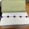 Vierblättriges Klee- und Fünfblüten-Armband mit rotem Achaten - Ein Geschenk für deine Freundin