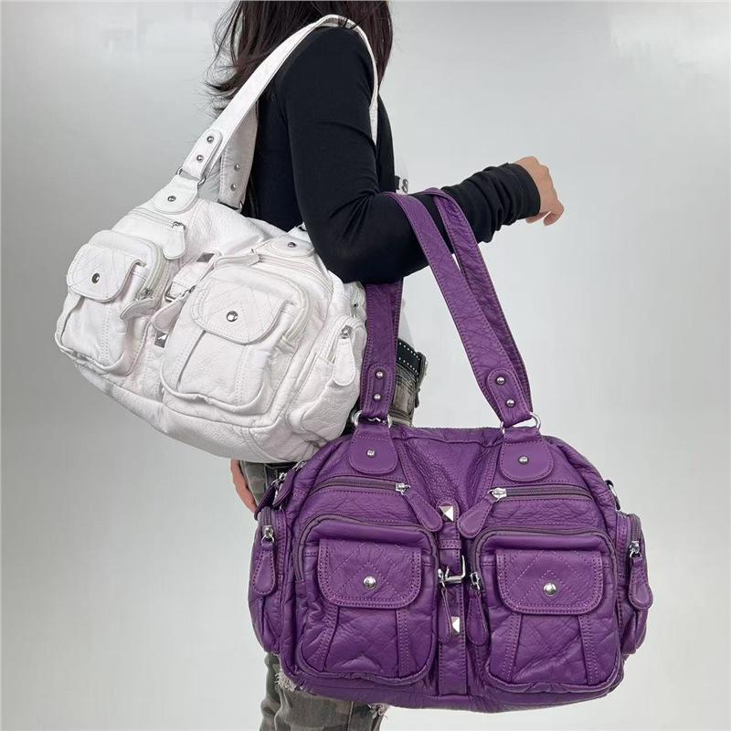 Ladies Y2K Street Millennium Spice Shoulder Bag Multi-Pocket Vintage Punk Tote Bag