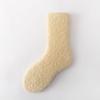 E-commerce autumn and winter plus women's socks coral fleece socks do not shed hair solid color home warm sleep socks