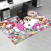 1pc Sanrio Hello Kitty Mermaid Printed Office Carpet Rectangle Rug Under The Table,Perfect Room Decor for Living Room, Bedroom, Kitchen, Non-slip Floo