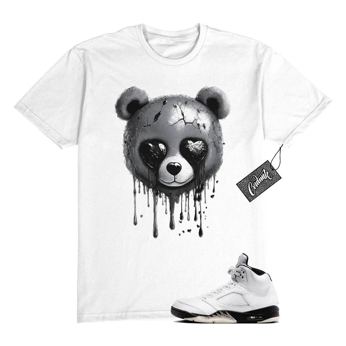 5 Reverse Metallic White Black T Shirt Match SLB 100