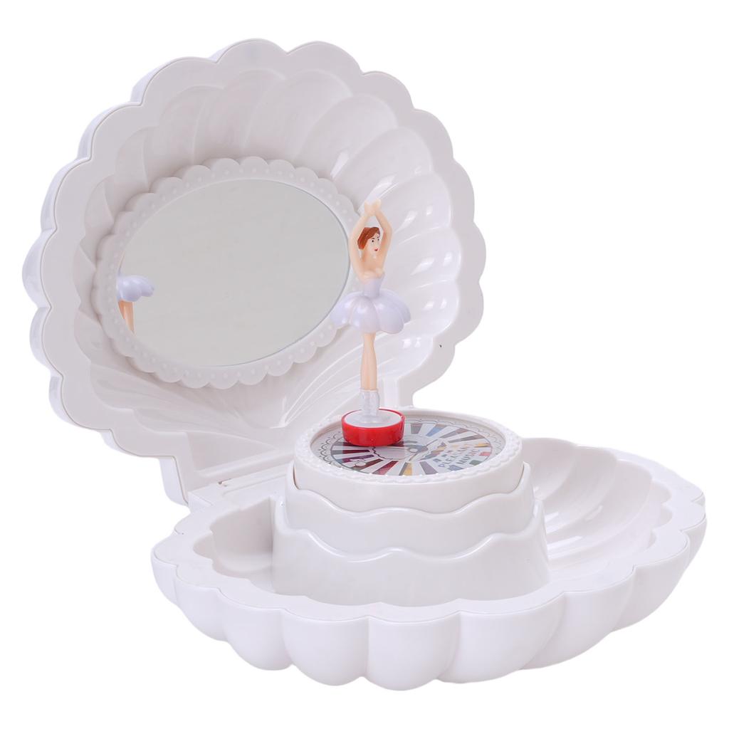 Kids Musical Jewelry Box Colorful Light Dancing with Makeup Mirror Musical Jewelry   for Girls
