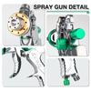 HVLP Spray Gun 1.4+1.7+2.0mm Nozzle Kit with Air Regulator Filters +10PCS No-clean Paint Mixing Cups High Quality Spray Gun