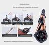 360° Rotating Baby Stroller: High View, Reclines, Foldable, Shock-Absorbing Eggshell Design