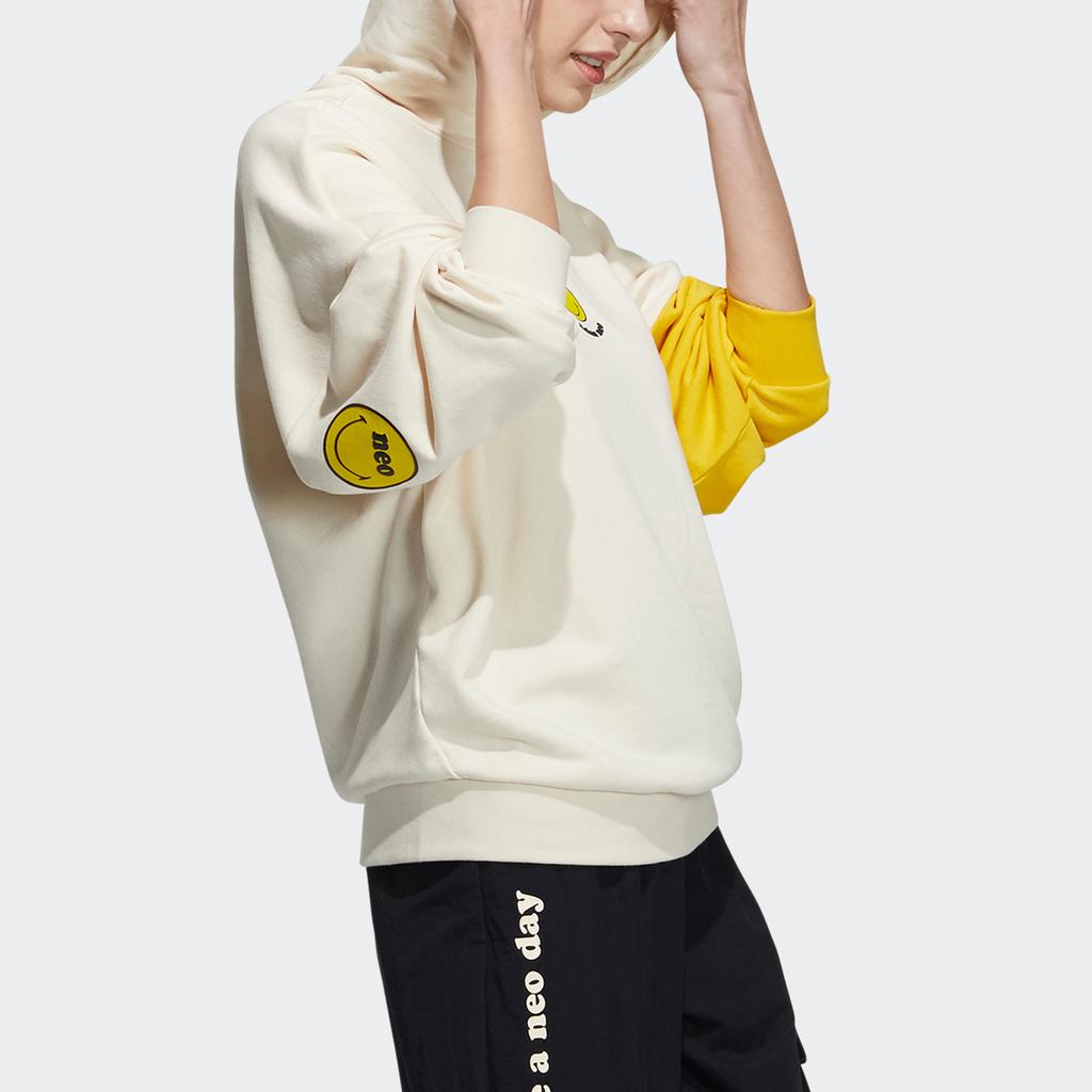Adidas Neo X Smiley Collaboration Vintage Sports Sweatshirt Women Sweatshirt Light-Yellow HE7952
