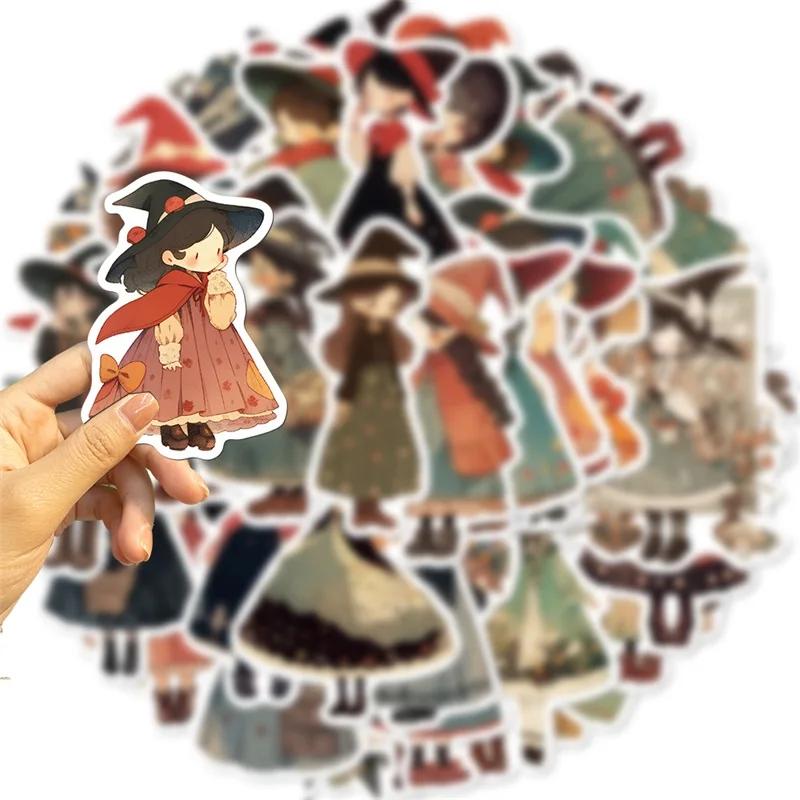 10/30/50PCS Cartoon Q Witch PVC Sticker Aesthetic Korean Decoration Scrapbooking Stationery School Supplies