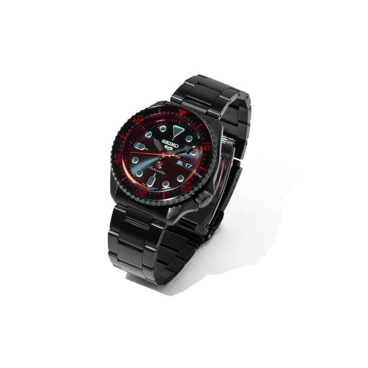 Seiko 5 Sports Series CLOT Collaboration 100M Waterproof Automatic Mechanical Movement Stainless Steel Strap Unisex watches Black SRPH51K1
