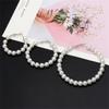 Party Big Circle Fashion Elegant Round Shape Pearl Hoop Earrings Drop Dangle Ear Stud