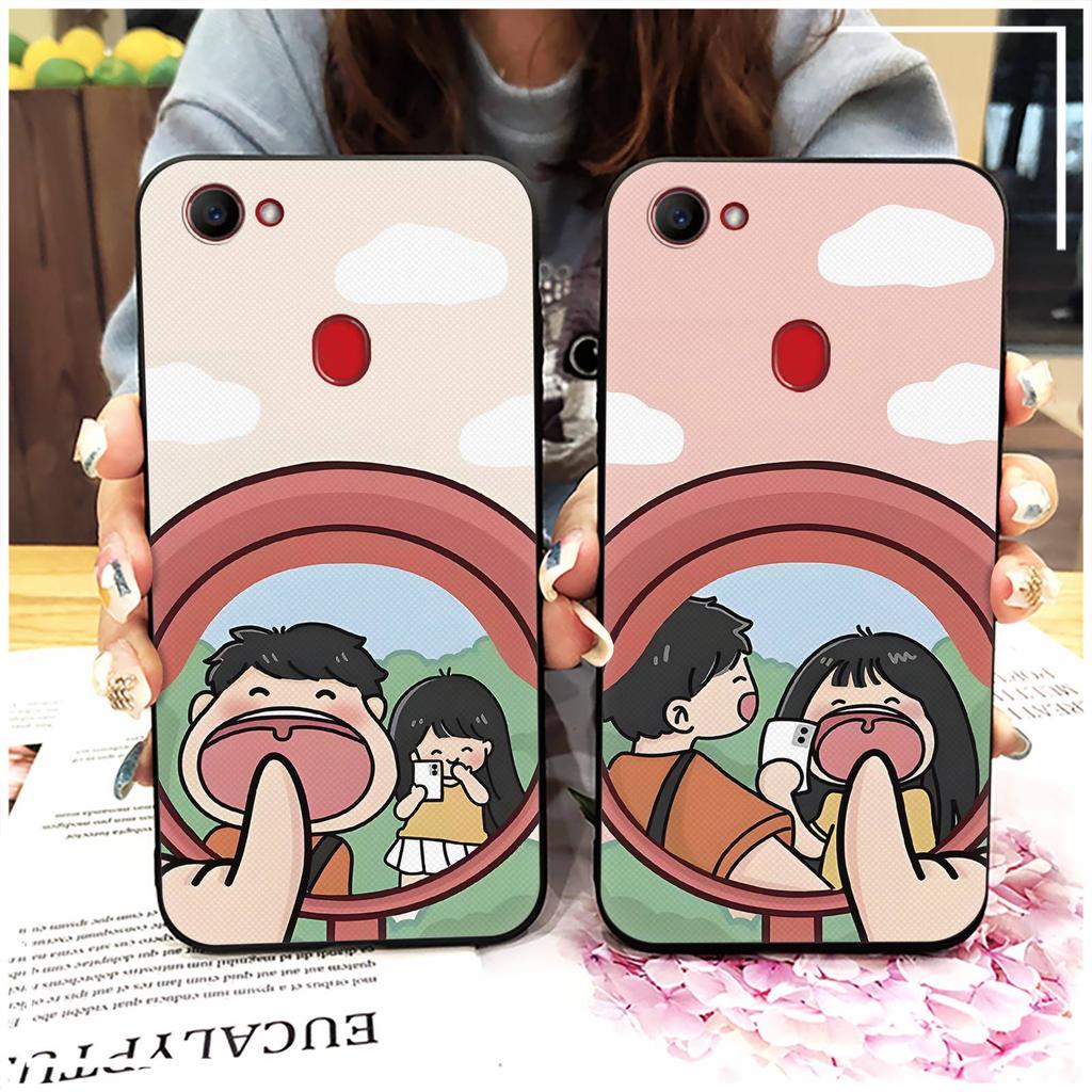 Silicone Cute Phone Case For OPPO F7 Waterproof Fashion Design Full wrap Protective Couple Dirt-resistant Anti-dust TPU