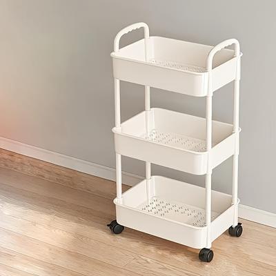 3/4 Camada Carrinho Rack Cozinha Piso Quarto Multi-camada Bebê Lanches Celular Banheiro Armazenamento Rack