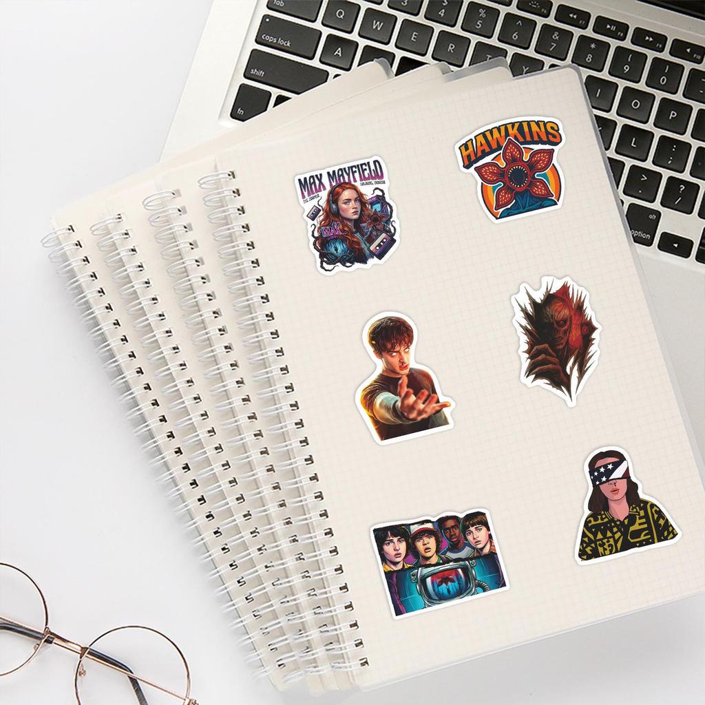 60 Stranger Things Cartoon Stickers for Suitcase, Laptop, Car, Fridge