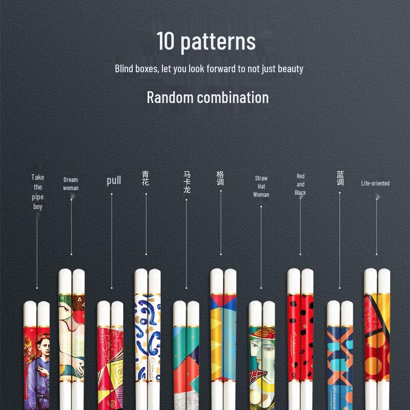 Picasso Ceramic Chopsticks Gift Set (8 Pairs)