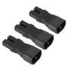 3PCS Comb Power Adapter IEC320 C14 to C15 PVC and Copper Power Adapter Connector for Laptop 250V 10A 2.5A 2500W