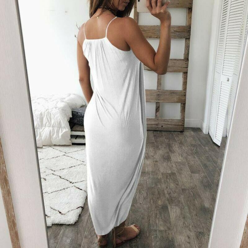 Elegant Plus Size Women Summer Maxi Dress With Sleeveless High Waist Design