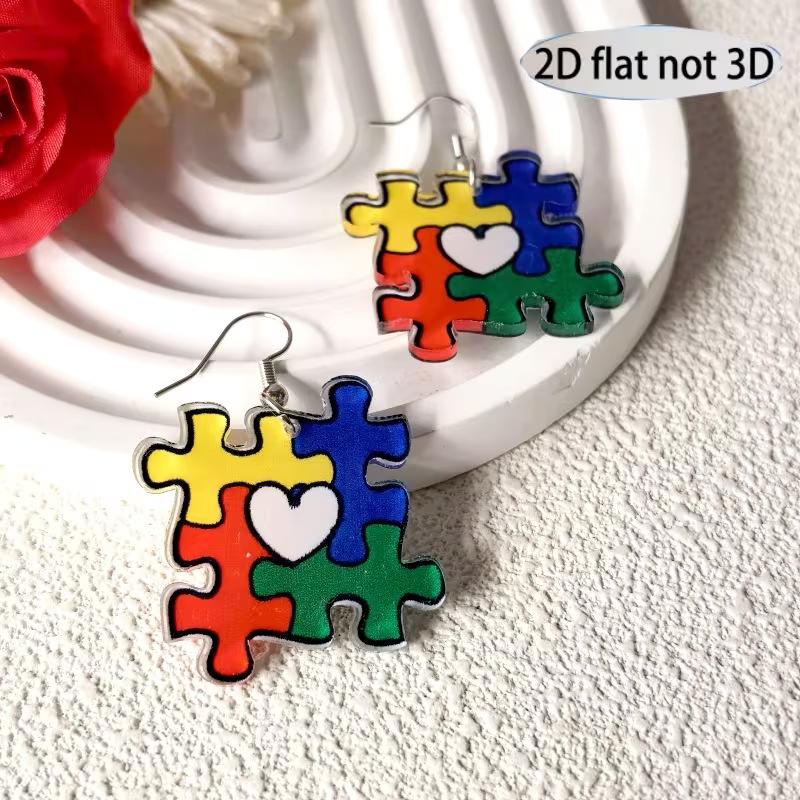 

2D Flat Acrylic Dangle Earrings For Women Flower Animal Drop Earrings For Summer Daily Wear Party Jewelry A14