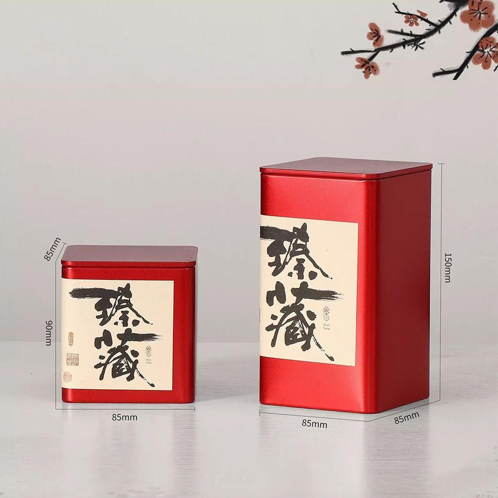 Quadratische Teedose Große Kapazität Kaffeebohnen Aufbewahrungsbox Tragbare Teedose für Zuhause & Reisen