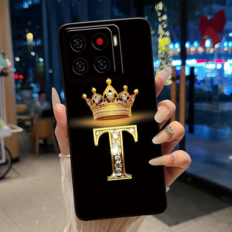 

Для ZTE Blade A56 (Z2473)/Nubia A56 Розкішний Чохол-Книжка З Літерою Для ZTE Blade A56 Pro М який Силіконовий Чорний Чохол Ударостійкий Корпус ZTE Blade A56 (Z2473