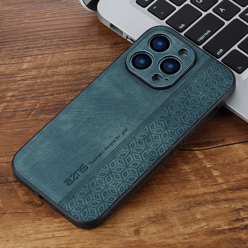 Applicable to Samsung S25Ultra mobile phone case, new skin feeling s24 printed leather pattern anti-drop A26 business protective case