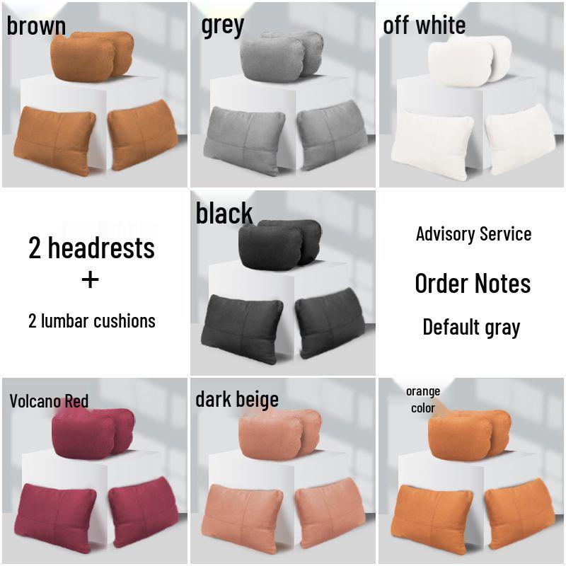 

Tank 500 Headrest Neck and Lumbar Support Pillow Set Suede Neck Care S + Pillow