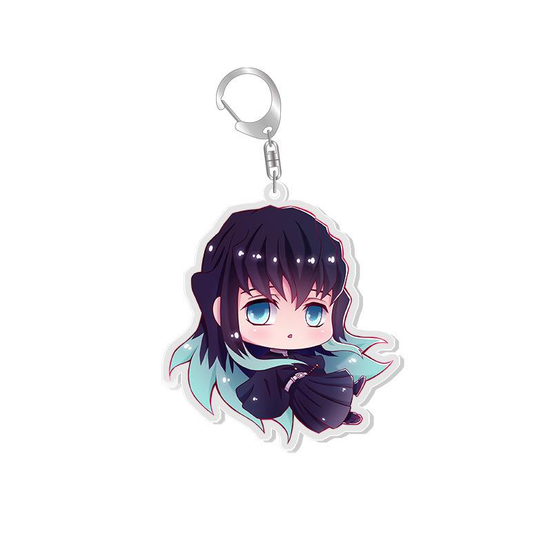 Demon Slayer Double-Sided Acrylic Keychain: Tanjiro, Nezuko, Zenitsu, Shinobu, Giyu Pendant