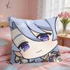 Kamisato Ayato Cute Genshin Cushion Cover Square Short Plush Pillow Case Living Room Sofa Home Decor Funda X