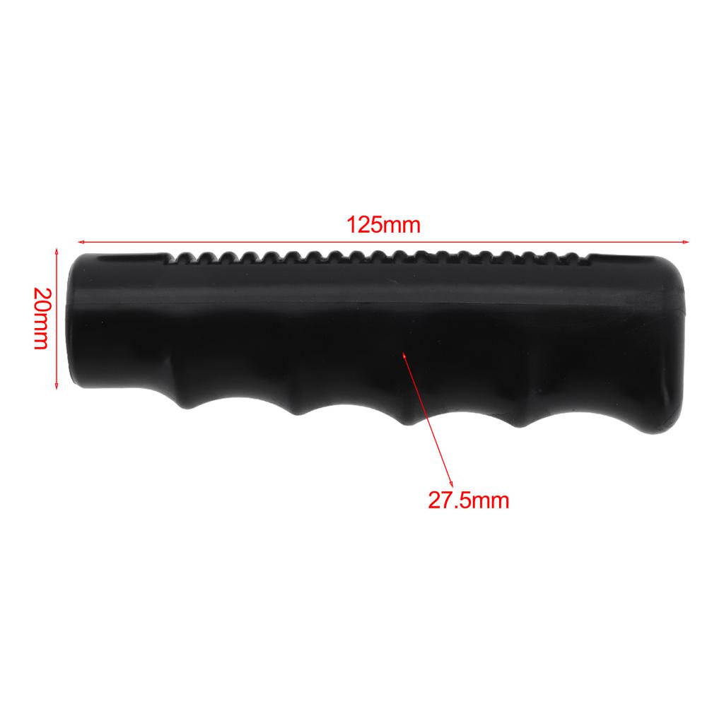 2 Pieces Black Rubber Handles for Wheelbarrow Tubes Designed for 25mm Diameter Offering Non Slip Grip and Long Lasting Use